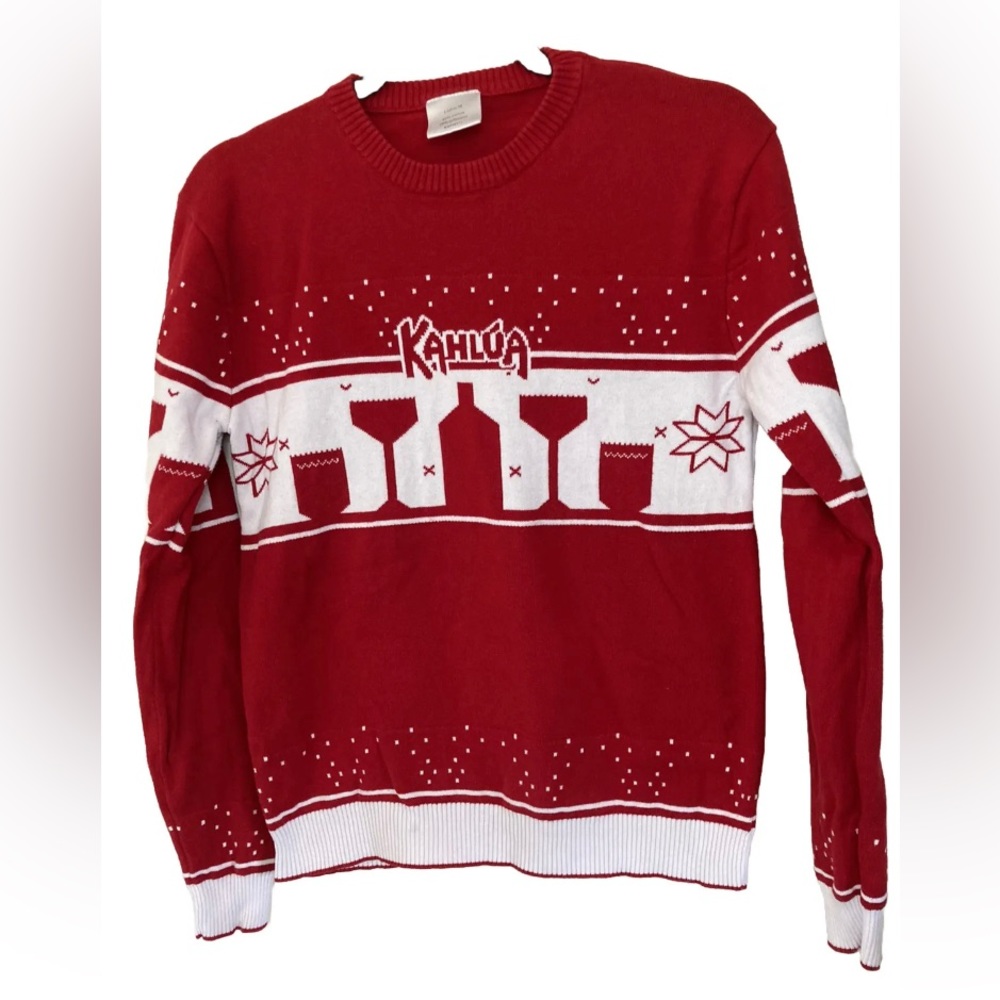 Kahlua Women's Christmas Sweater Size M Red White Ugly Sweater Christmas Party